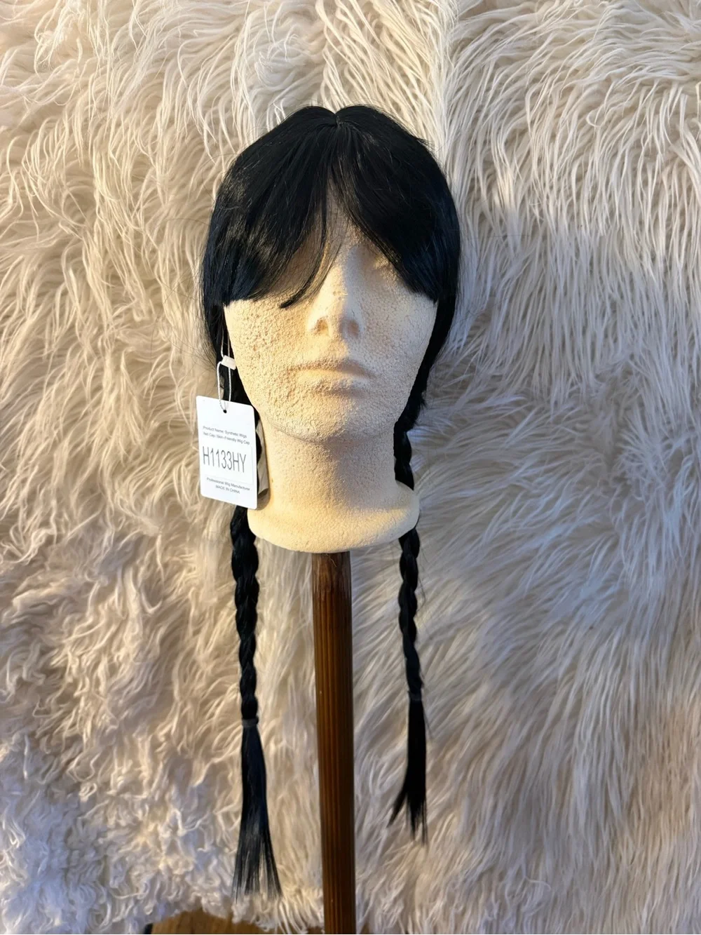 Women’s long black braided wig
